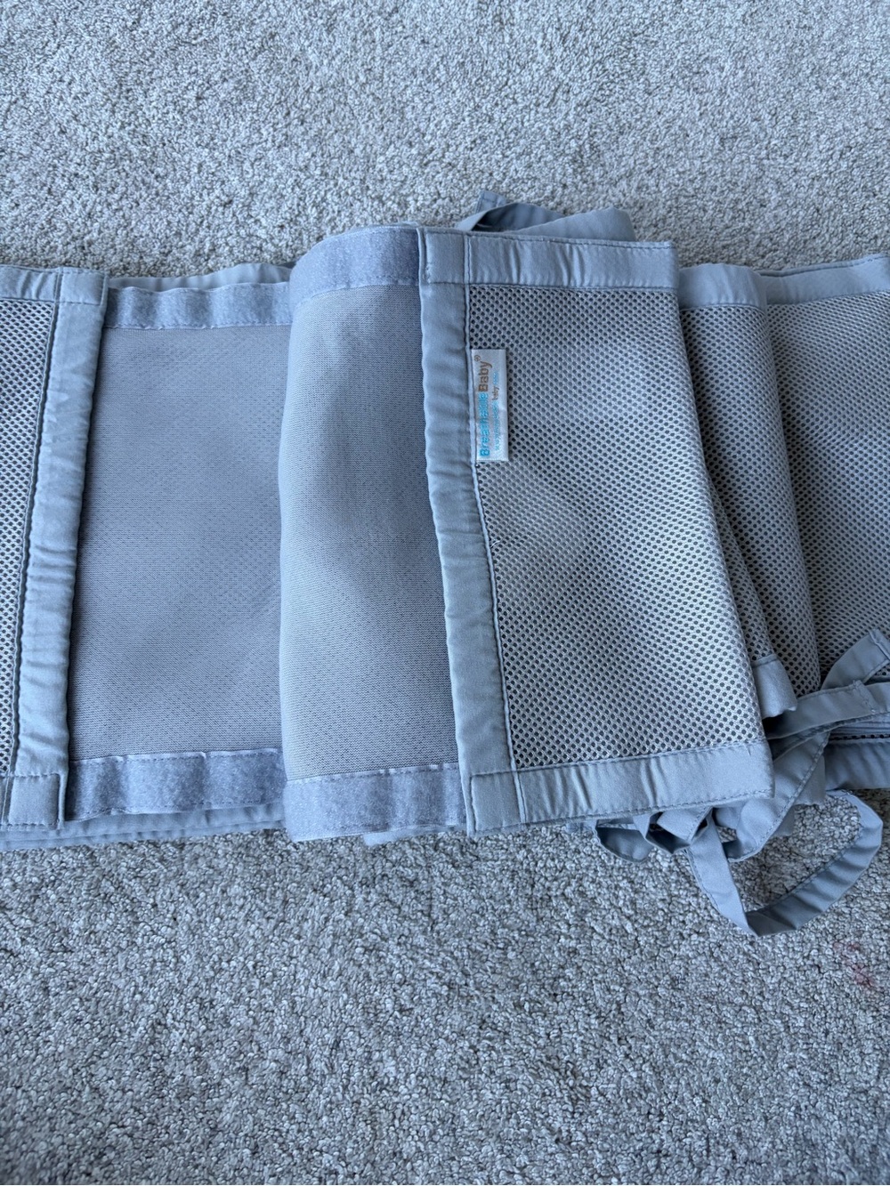 Breathablebaby gray mesh crib liner
